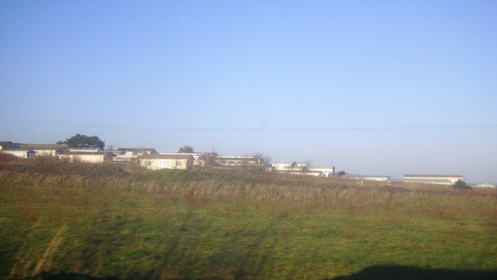 British static caravan site rather than an American trailer